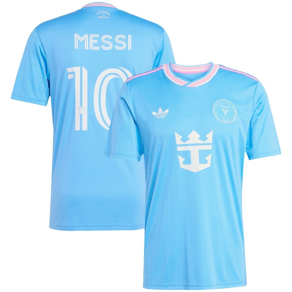 Adidas Lionel Messi Inter Miami CF Player Soccer Jersey Mens Large #10 Blue NEW